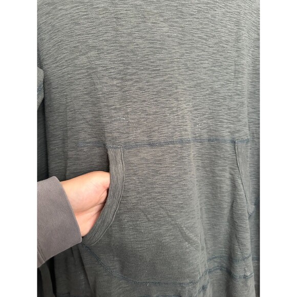 Wings + Horns Hooded Sweatshirt Green Vtg Inspired Beach Casual Pocket Men Large - Picture 4 of 7